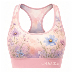 CrowCrew Croptop Peach Floral